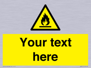 Custom flammable sign